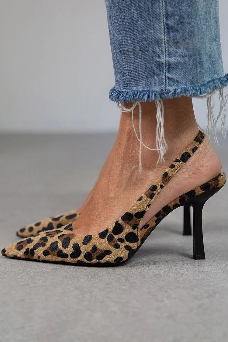 Ambra™ | Escarpins à imprimé léopard et bride arrière