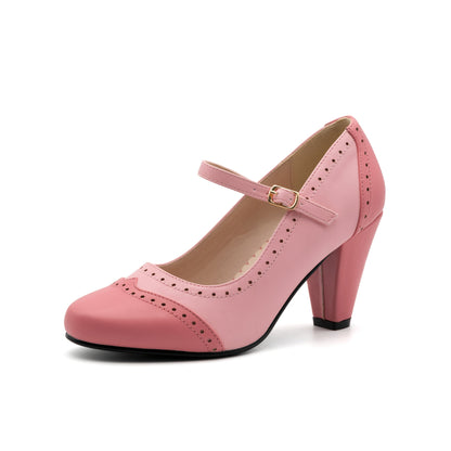 Amy™ | Escarpins bicolores élégants à talon confortable