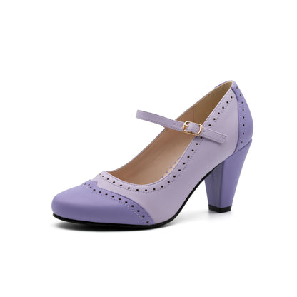 Amy™ | Escarpins bicolores élégants à talon confortable