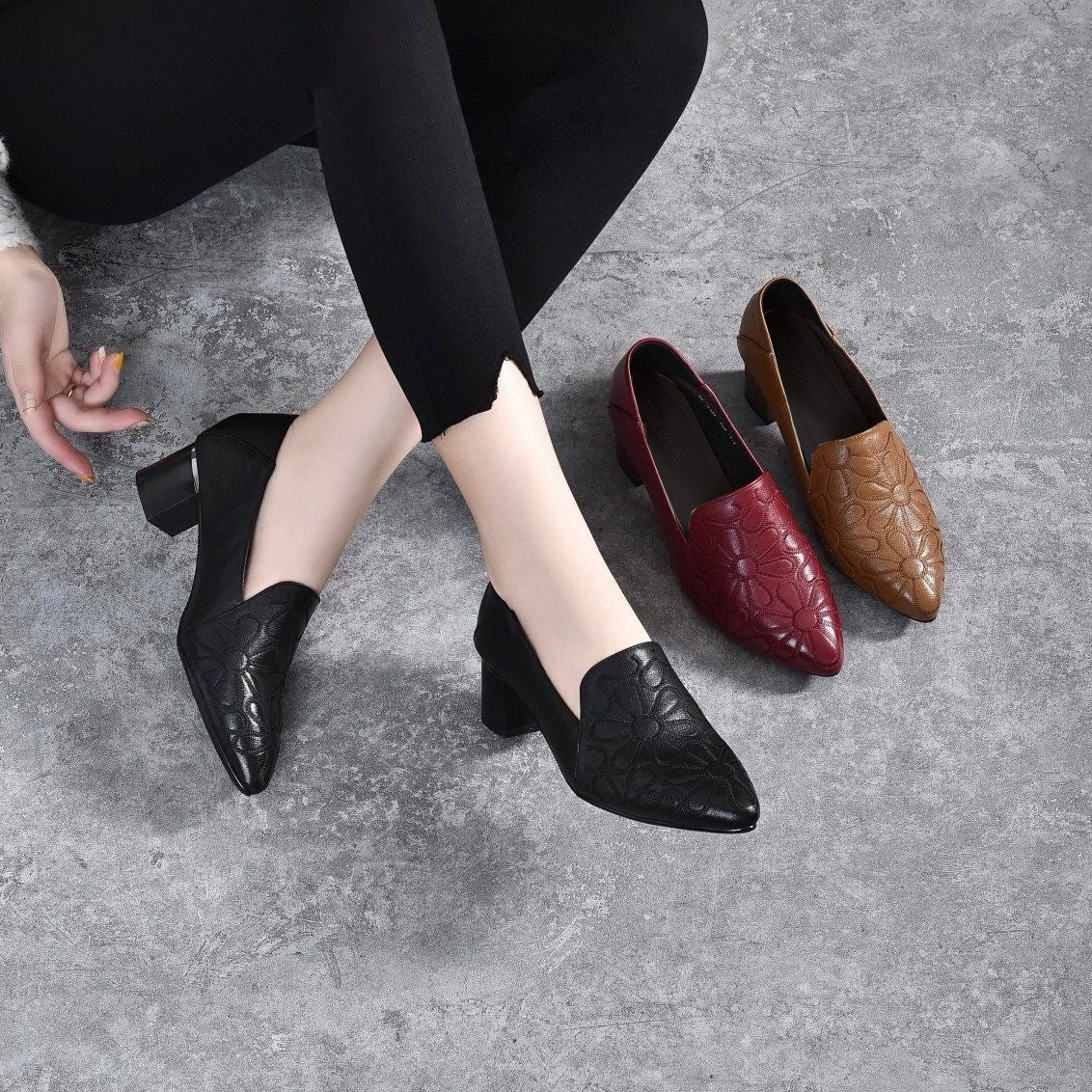 Olena™ – Mocassins brodés à confort durable