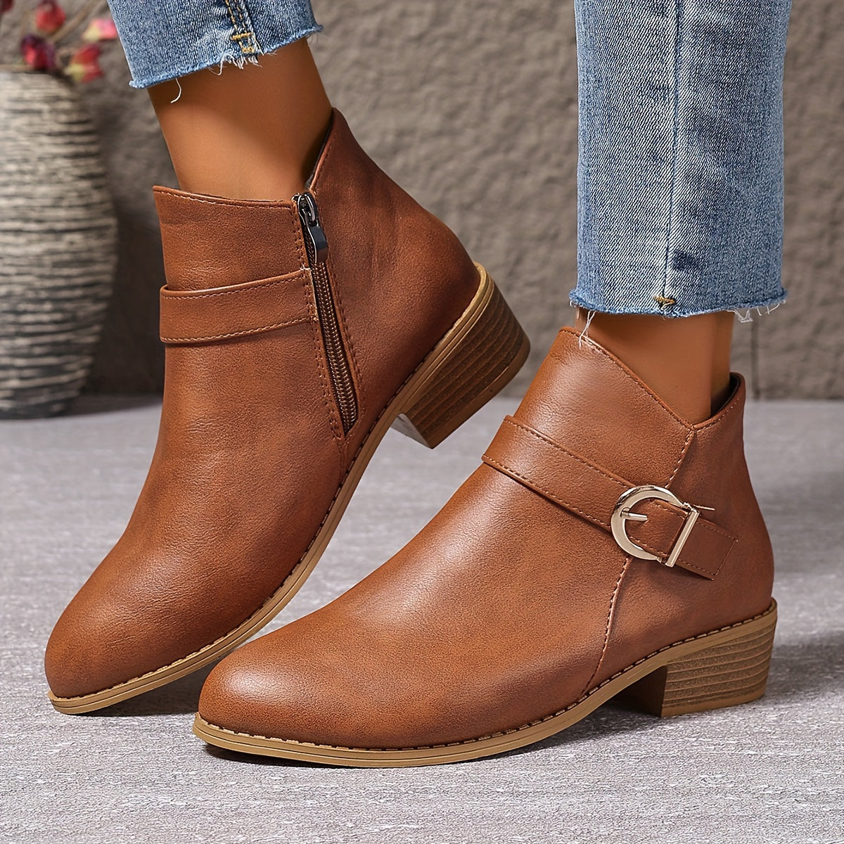 Amélina™ – Bottines confortables à boucle pour pieds sensibles