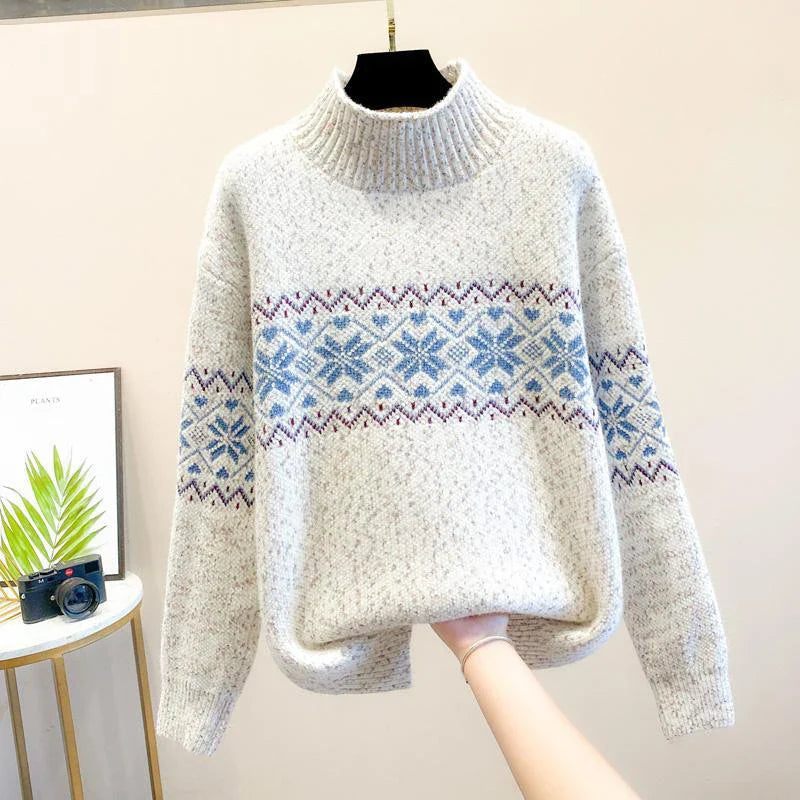 Nadine | Pull col roulé tricoté