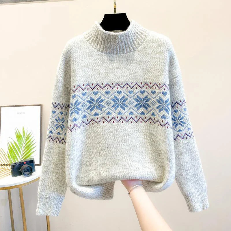 Nadine | Pull col roulé tricoté