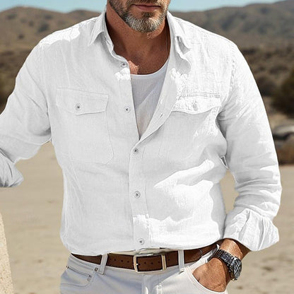 Chemise Décontractée en Lin pour Homme