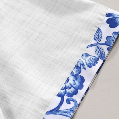 Chemises à Boutons Décontractées en Coton et Lin pour Hommes