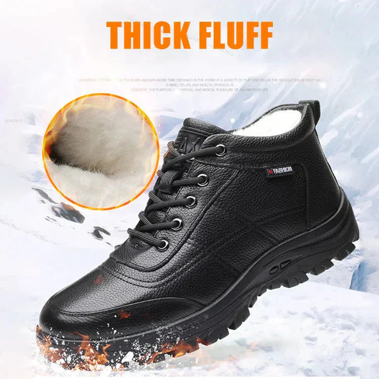 🎅Vente de Noël - 50% de réduction + livraison gratuite🎅🔥Chaussures en cuir chaud et épais pour hommes