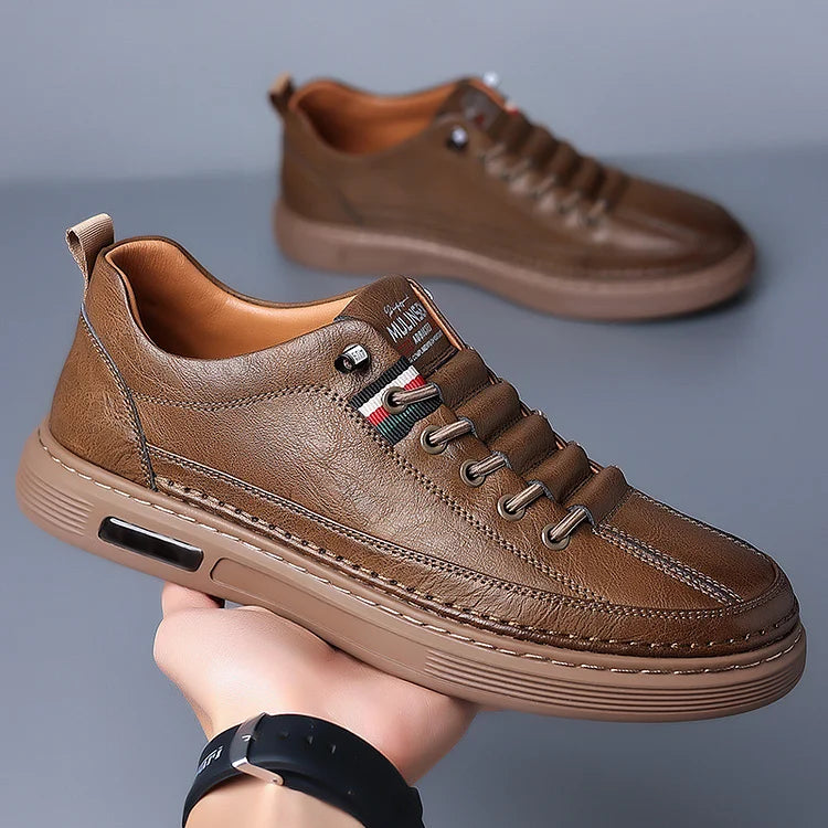 Chaussures de conduite décontractées respirantes en cuir véritable faites à la main en France