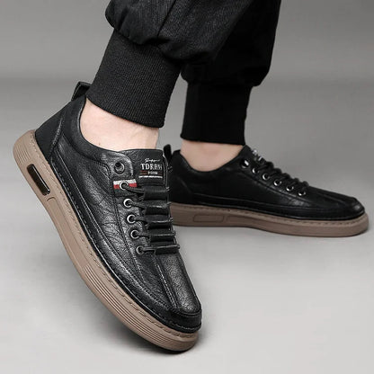 Chaussures de conduite décontractées respirantes en cuir véritable faites à la main en France
