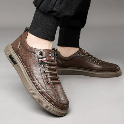 Chaussures de conduite décontractées respirantes en cuir véritable faites à la main en France