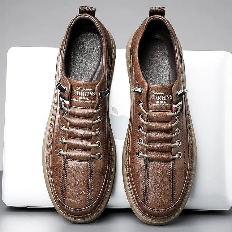 Chaussures de conduite décontractées respirantes en cuir véritable faites à la main en France