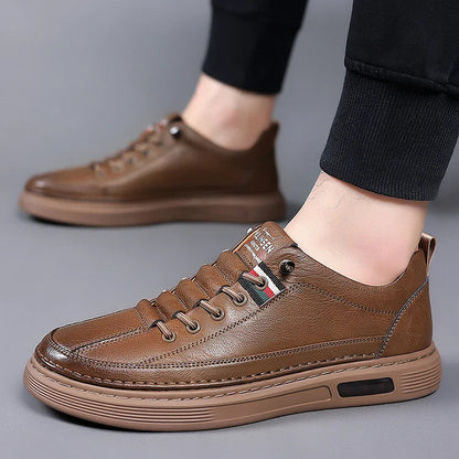 Chaussures de conduite décontractées respirantes en cuir véritable faites à la main en France