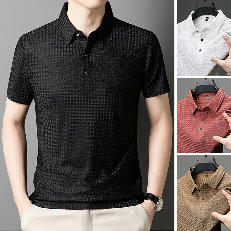 🎉 Chemise texturée à manches courtes pour homme🎉