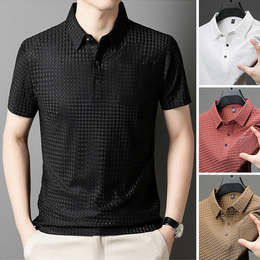 🎉 Chemise texturée à manches courtes pour homme🎉