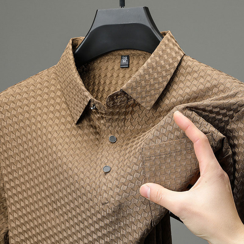 🎉 Chemise texturée à manches courtes pour homme🎉