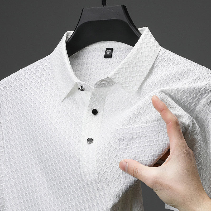 🎉 Chemise texturée à manches courtes pour homme🎉