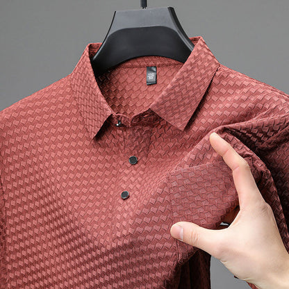 🎉 Chemise texturée à manches courtes pour homme🎉