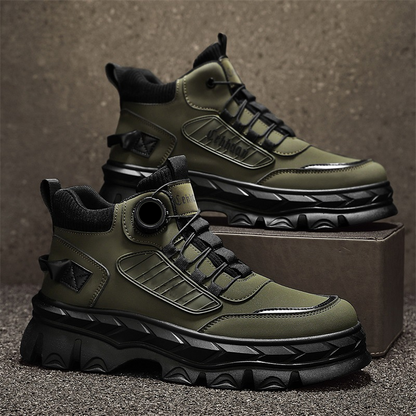 Bottines homme rétro décontractées à semelle épaisse